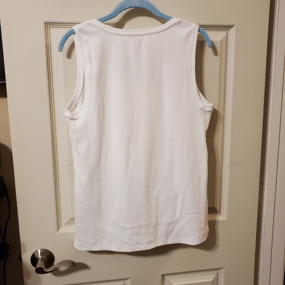 NWT set of TWO Chico's Basic Knit Tanks in Black and White Size 2 - Picture 6 of 9